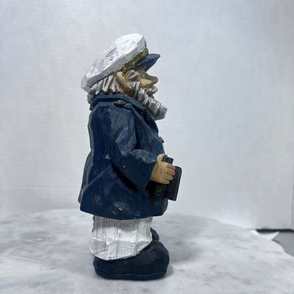 Vtg Faux Carved Wood Sea Captain Sailor Maritime Salty CoastalCore 8" Nautical - Picture 5 of 7